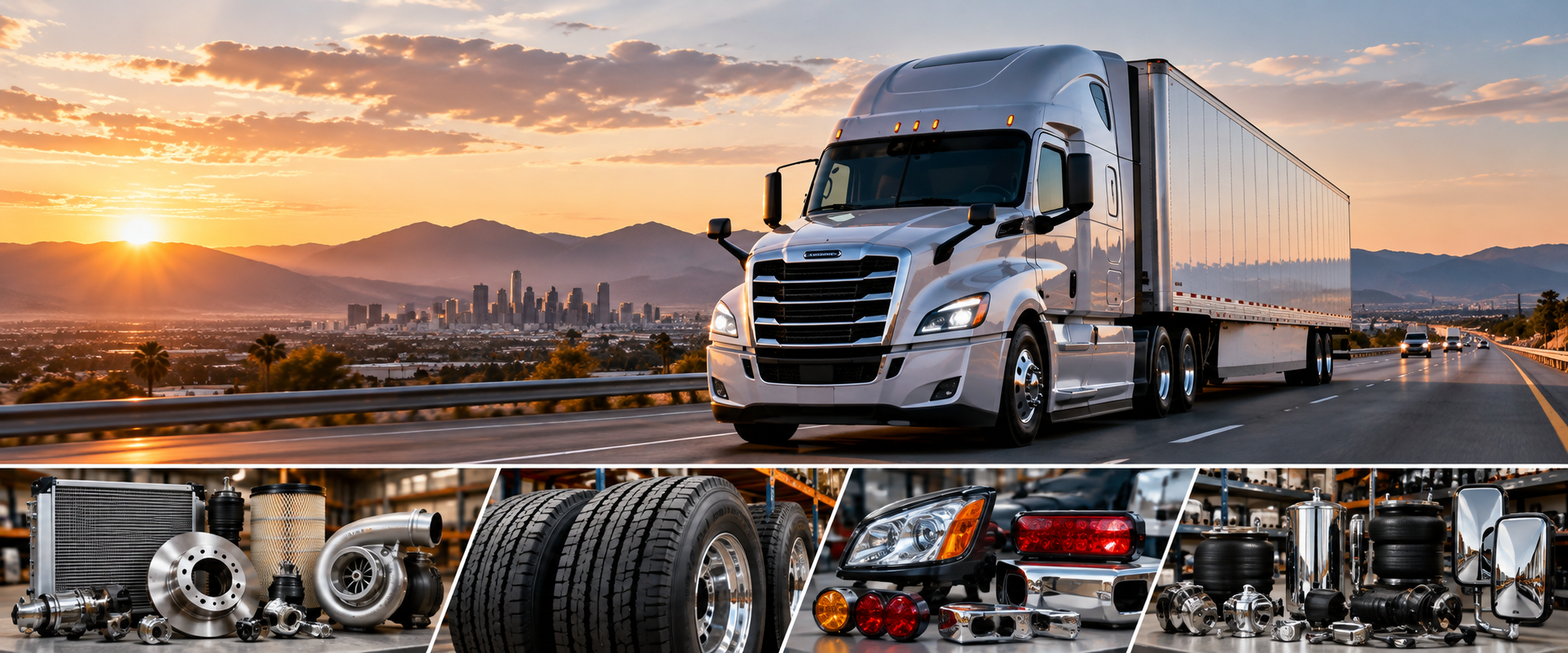 Commercial semi truck on the highway representing ARX Trucking transportation services